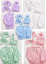 Hand knitted baby set baby clothes - choose colour & size
