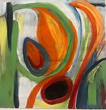 Signed Abstract Original Canvas Painting Contemporary Abstract Art Theme