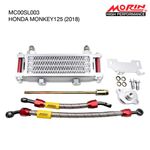 Morin Racing Complete Oil Cooler Kit Red For Honda Z125 MONKEY 125 2018-21