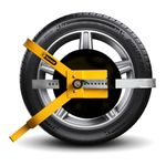 Wheel Clamp Anti Theft Lock RocwooD Security Car Heavy Duty For 13" - 15" Wheels
