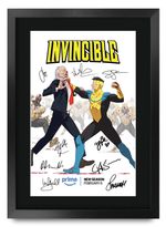 Invincible Animated Great Gift Idea Printed Framed Autograph Poster for TV Fans