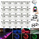 20x WIFI Controller Ø30mm RGB LED Decking Lights Terrace/Patio/Path/Garden Lamp