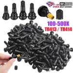 TR413 TR414 Tire Valve Stems Black Snap-in Rubber for Tubeless Rim Vehicle Tires