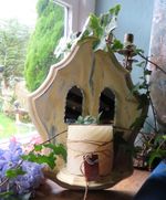 A FABULOUS VINTAGE FRENCH WALL MOUNTED MIRRORED CANDLE STAND ~ FRENCH ROMANCE