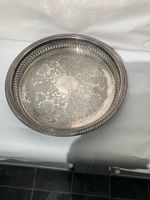 Garage Find Vintage Type Silver Plated Round Tray Type Tarnished Used Condition