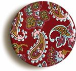 PAISLEY PATTERN SIXTIES BADGE BUTTON PIN (1inch/25mm diameter) LSD PSYCHEDELIC