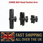 Aluminum Alloy Double Socket Arm for 25Mm/1 Inch Ball Head Holder Mount Clamp UK