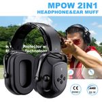 Adjustable headband Bluetooth Ear Defenders Headphones Hearing Protector Earmuff