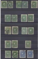 MEXICO 1884 HIDALGO Sc 150-162, 150c-152c, 154b, 155b-155b & 157c USED SCV$355+
