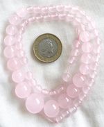 Rose Quartz Graduated Bead Gemstones. Bought from Jewellery Maker 