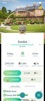 Pokemon Go Seedot ( National Trust ) Tredegar House background
