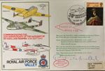 RAF Cover, Valley - THE VAMPIRE - Signed by PETER De HAVILLAND - Flown Mach 1.05
