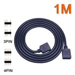 1pcs-10pcs 3 4 Pin RGB Connector 1m Extension Cable RGB LED Tape Power Cable