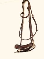 Kate Negus Bridle. Full size, Chestnut with brass fittings