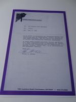 PRINCE ROGERS NELSON MUSICIAN 1990 PAISLEY PARK LETTER SIGNED PRE-PRINT A4 PRINT