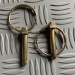8mm Safety Linch pins, Lynch pins.  Split Ring type, with hole, pair.