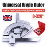 0-320 Degrees Precision Vernier Angle Ruler Universal Bevel Protractor Measuring