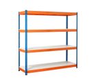 Heavy Duty Racking Melamine Shelves 4 Levels | 1800mm H x 1800mm W x 600mm D