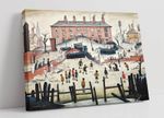 L.S. LOWRY, THE CRICKET MATCH - FRAMED CANVAS WALL ARTWORK PICTURE PRINT