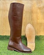 WWI BRITISH ARMY OFFICER LEATHER BOOTS, MEN'S BROWN RIDING BOOTS - All Sizes