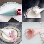 50/200x Pearlesent Laser Cut Wedding Confetti Cones Wrappers Boxes Many Designs
