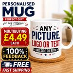 Personalised Photo Mug Custom Name Cofee Cup Gift Birthday Anniversary Wedding 