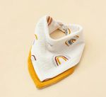 Rainbow bib 100% Organic Cotton Baby Bandana dribble bibs for boys and girls