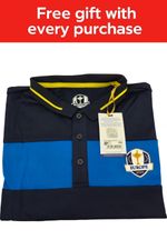 2023 Ryder Cup Official European Polo Shirt Blue Golf Sport