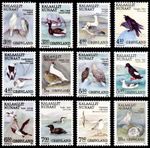 Greenland 1987 - 1990 Birds, Eagles, Raven, Ducks, etc. Set of 12, UNM / MNH