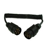 MP588 1.5m 2×7 Pin Plugs & 7 Core Curly Connecting Lead
