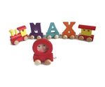 Colourful Wooden Name Train Letters for Personalised Children Name