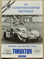 THRUXTON 6 Aug 1995 COMPUTACENTER RACEDAY BARC A4 Car Races Official Programme