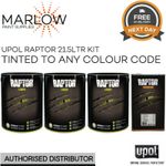 UPOL RAPTOR BED LINER TOUGH COATING 21.5L KIT * TINTED TO ANY COLOUR CODE *TINS*