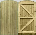 Featheredge Doom Garden Gate Pedestrian Gate Wooden Pressure Treated Gate 6FT