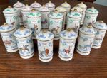 Lenox The Spice Carousel 1993 Fine Porcelain Jars 24K Gold Trim Lot of 20