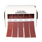 Emery Cloth Roll Abrasive Belt Pull-out Sanding Tools 150-600 Grit 6M 25mm