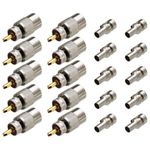 10Pcs PL259 UHF Male Plug RF Connector 50 Ohm for RG58 Coaxial Coax Cable