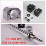 CNC Ballscrew SFU1605 L= 250MM-1050MM C7 & BK/BF12 End Support & Ballnut Housing