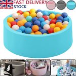 Round 90x30cm Soft Balls Pit for Baby Ball Pool+Pad Baby Toys Toddler Foam UK 