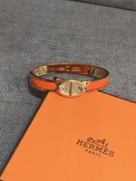 Hermès Mini Clic Chaîne d'Ancre Bracelet Orange Fauite Gold Plated Brand new