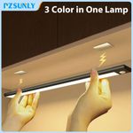 LED Motion Sensor USB Rechargeable Wireless PIR Strip Light Cabinet Closet Lamp