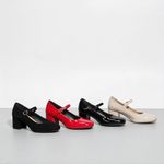 Womens Block Heel Shoes Ladies Mens Unisex Plus Size 3-8 Ankle Strap Pump