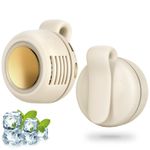 CLIUNT 3 Speeds Portable Silent Mini Bladeless 10x9x7cm, Creamy-white 