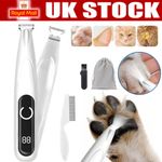 Dog Clipper with LED Light,Quiet Cat and Pet Hair Trimmer,Dog Cat Feet Paw Shave
