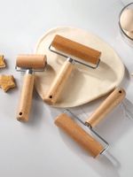 Dough Baker Roller Small Wooden Rolling Pin Non Stick for Pizza Baking Home UK