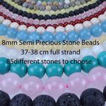 8mm Semi Precious Gemstone Beads - full strand - various Stones