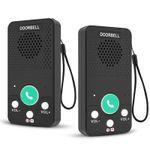 2 Pack Intercoms Wireless System for Home, Full Duplex Room to Black