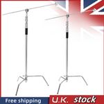 1/2X Heavy Duty Photography C-Stand Light Tripod Base 50" Boom Arm Grip 1/4"3/8"