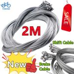 5Pcs 2M MTB Road Bike Brake Cable Stainless Steel Gear Shift Inner Wire Set UK*