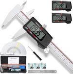 Stainless Steel Digital Caliper 150mm 6 Inch LCD Gauge With Feeler Set